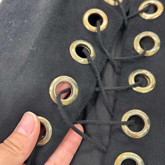 MISTRESS ROCKS 'MASTER' SUEDETTE LACE-UP MINI SKIRT - Picture 12 of 12